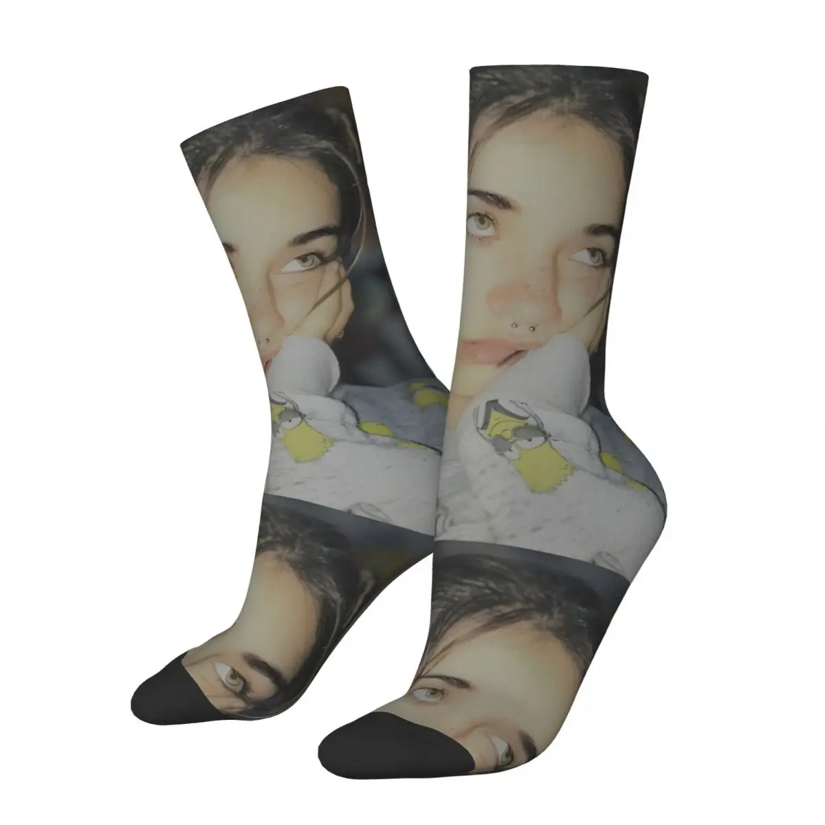 Hip Hop Retro Swag Crazy Men's compression Socks Unisex NICKI NICOLE Harajuku Seamless Printed Funny Novelty Happy Crew Sock