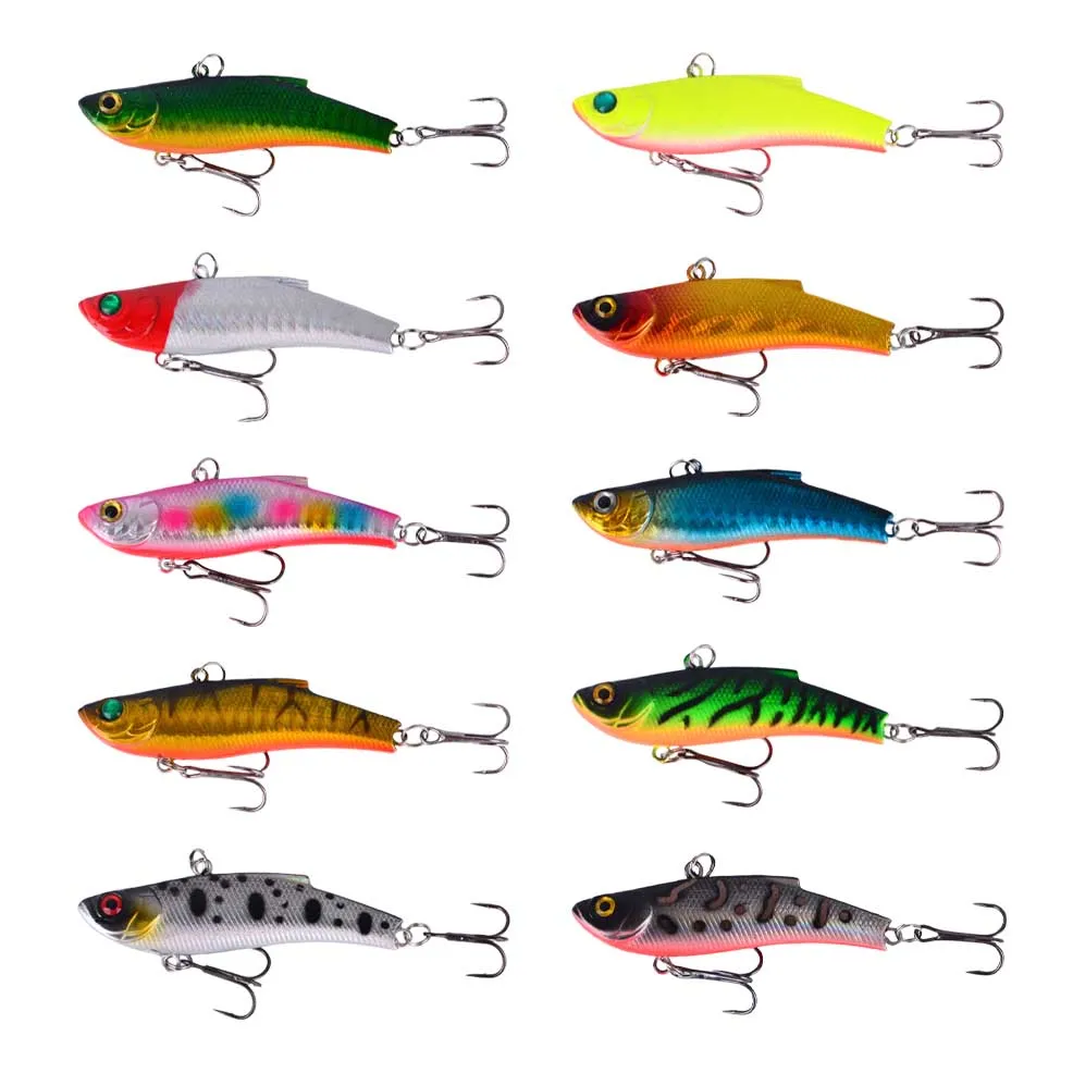 

10 шт., рыболовная приманка VIB, зимняя приманка для льда, искусственная вибрационная жесткая приманка, все глубины, окунь, щука, рыболовные снасти Pesca ﻿