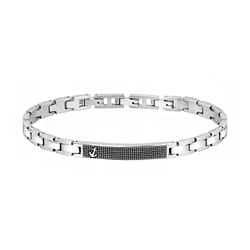 Runda Men's Anchor Pattern Stainless Steel Bracelet 22cm Adjustable Wrist Band Fashion Accessory Luxury Brand
