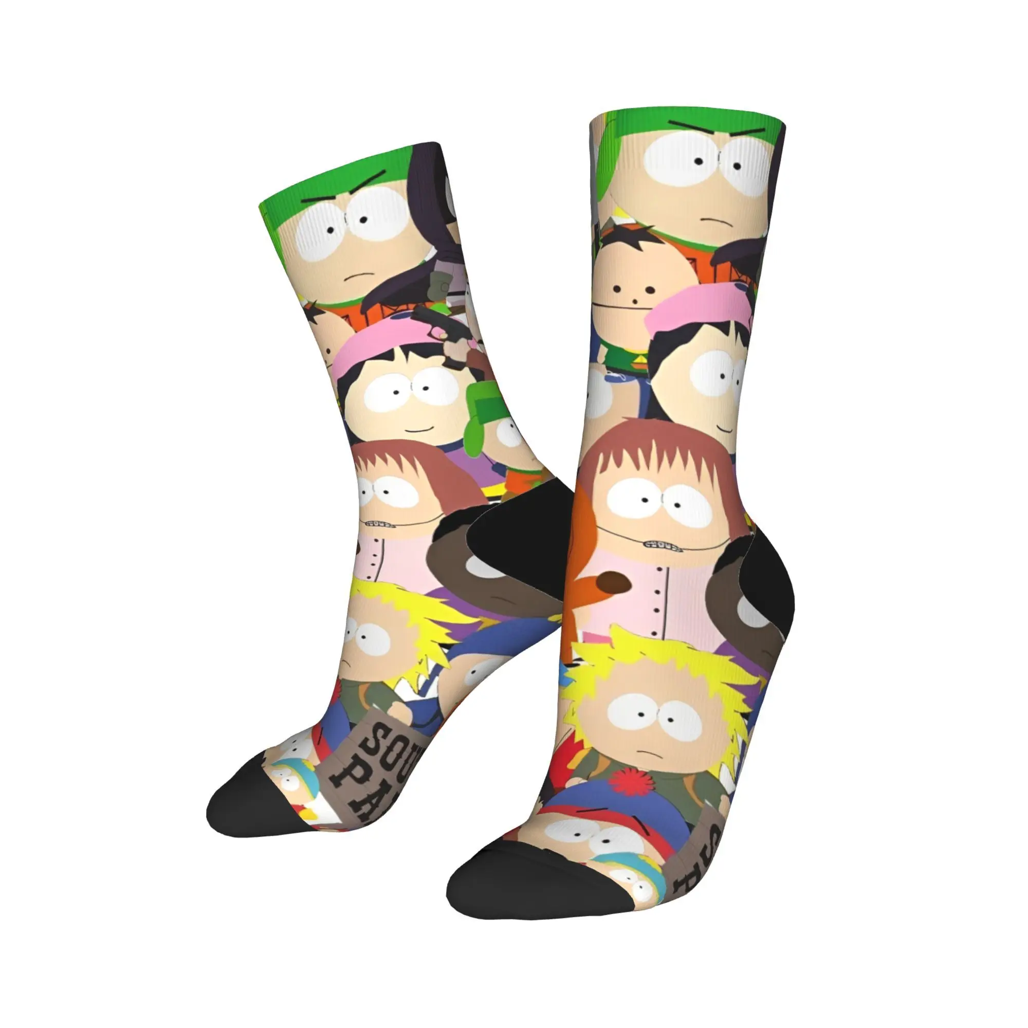 South-Park Cartoon Socks Men Women Polyester Stan Cartman Kyle Kenny Socks Spring Summer Autumn Winter Middle Tube Socks