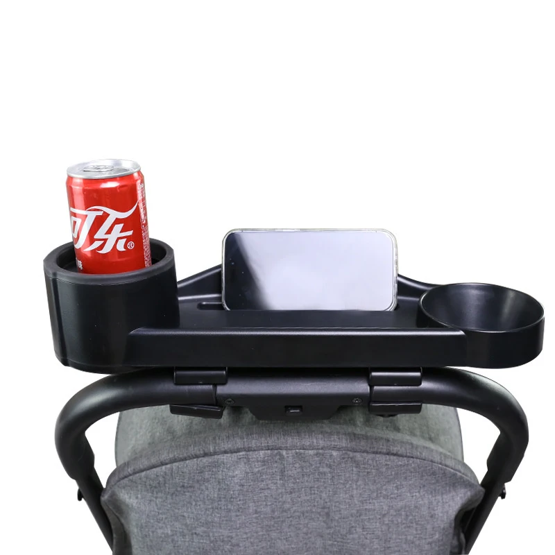 Removable Baby Pushchair Dining Tray Universal Fit Multifunctional Snack Table with Cup Storage Rack for Outdoor Travel