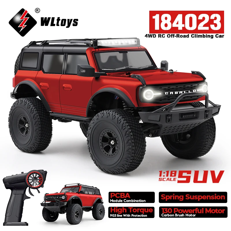 

WLtoys 184023 1:18 Радиоуправляемый автомобиль со светодиодной подсветкой 2,4G 4WD Автомобиль с дистанционным управлением RTR Профессиональный внедорожный альпинистский автомобиль Игрушка для подарка ребенку