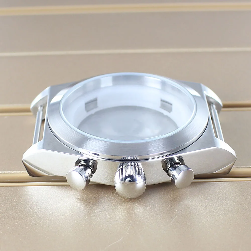 46 مللي متر 316L حافظة ساعة من الفولاذ المقاوم للصدأ تصميم نحى لحركة ميوتا OS00 37-38mmDial 10ATM أجزاء ساعة قاعدة كثيفة مقاومة للماء #4