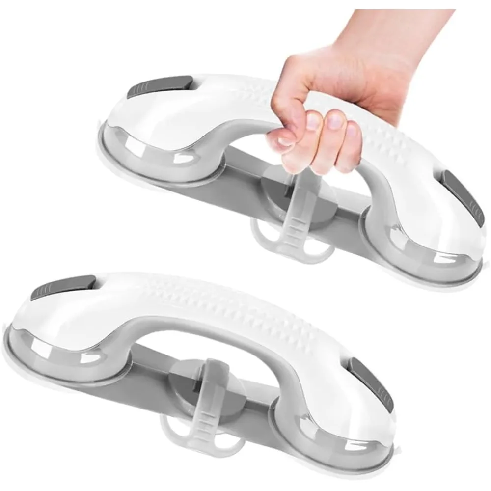 

2 упаковки поручни для ванн и душа с 3 присосками, сверхмощными съемными поручнями для пожилых людей, б.