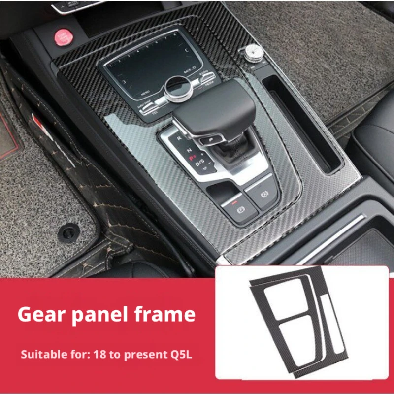 For 2018‑2025 Audi Q5 Carbon Fiber Interior Stickers Multi‑Position Dashboard Shift Trim Decoration Upgrade Accessories view 2