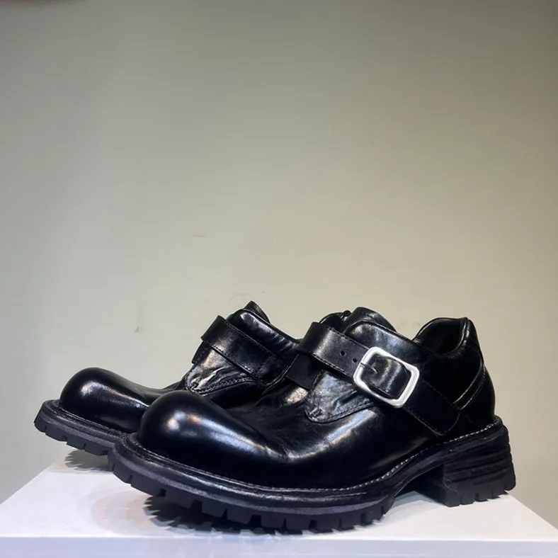 Men's Shoes High-end Washed Horsehide British Style Men's Business Dress Leather Shoes Leather Wedding Shoes