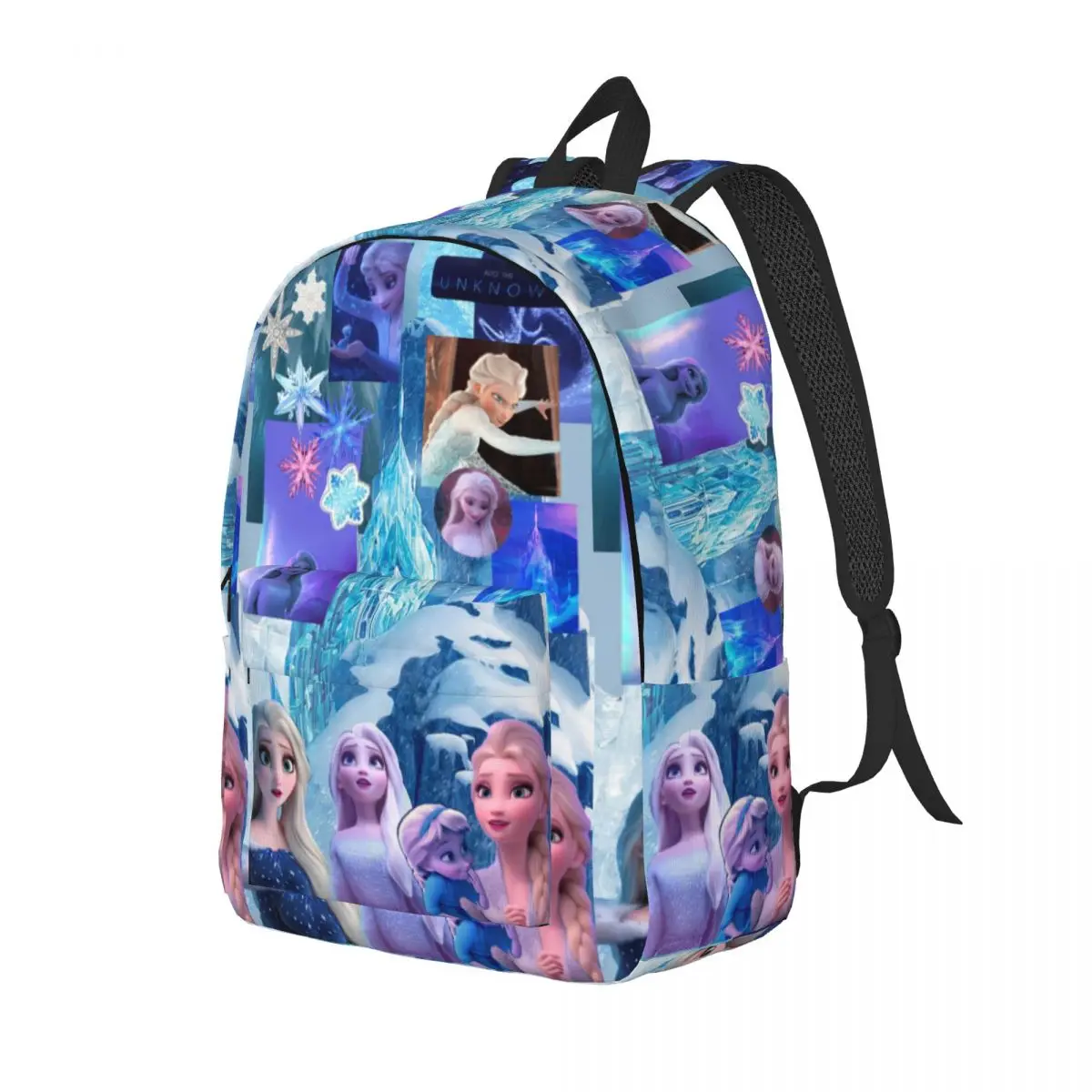 Custom Elsa Anime Princess Travel Canvas Backpack Men Women School Laptop Bookbag Frozen College Student Daypack Bags