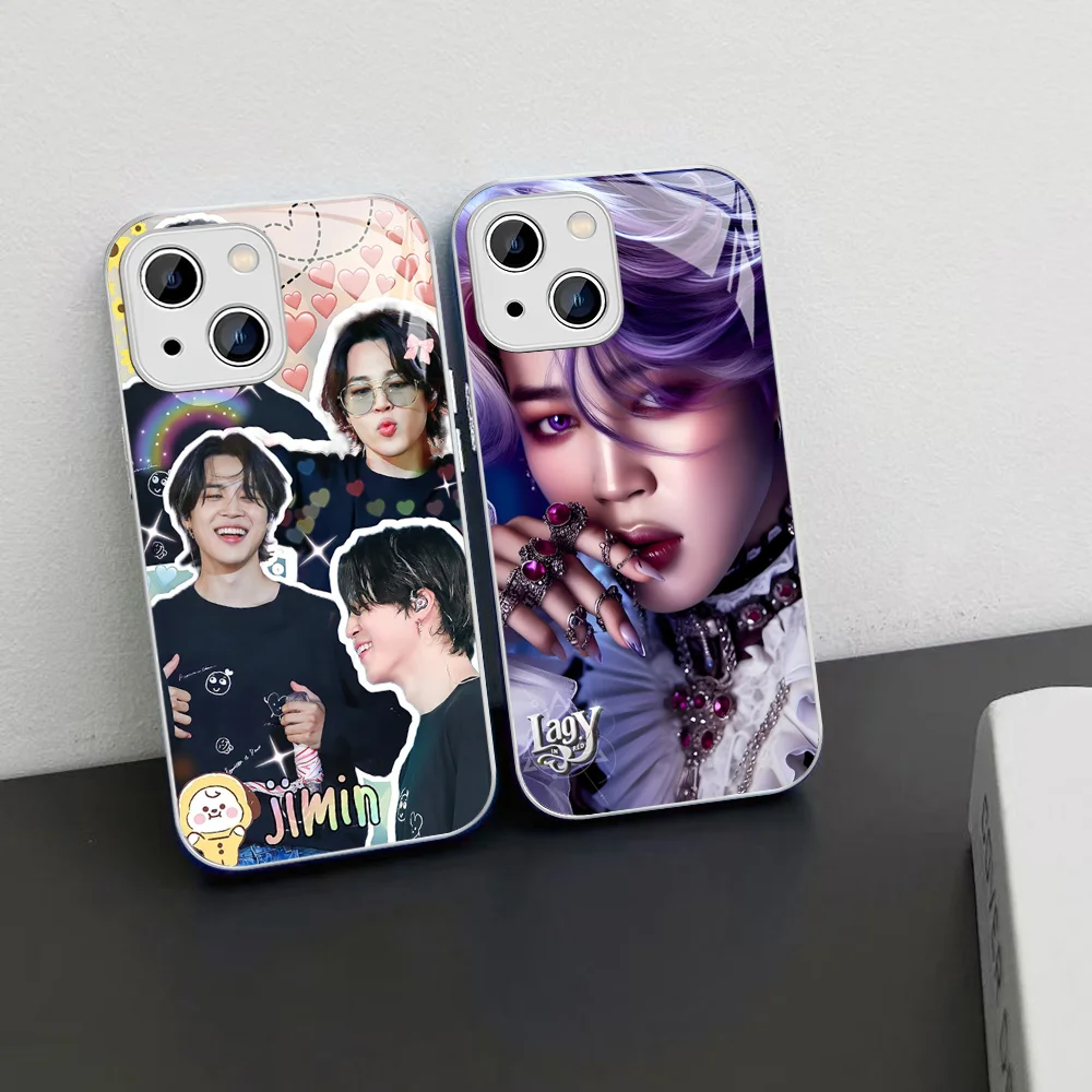 Korea singer J-Jimin Phone Case For iPhone 14 13 12 Mini 11 Pro XS Max X XR 14 Plus Tempered Glass Cover