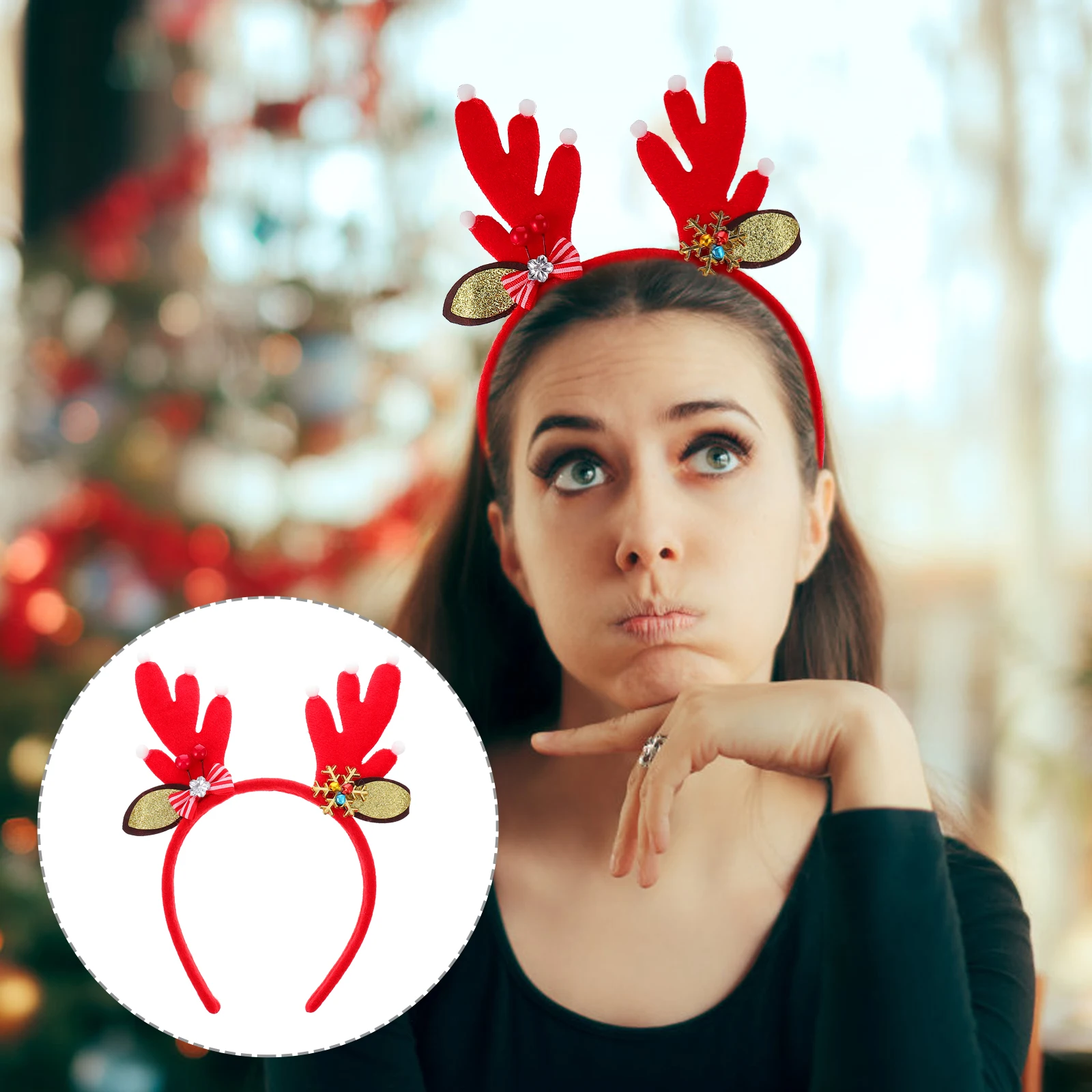 

Christmas Party Headband Has Hair Accessories Snails Buzz Plastic Antler Hoop Baby