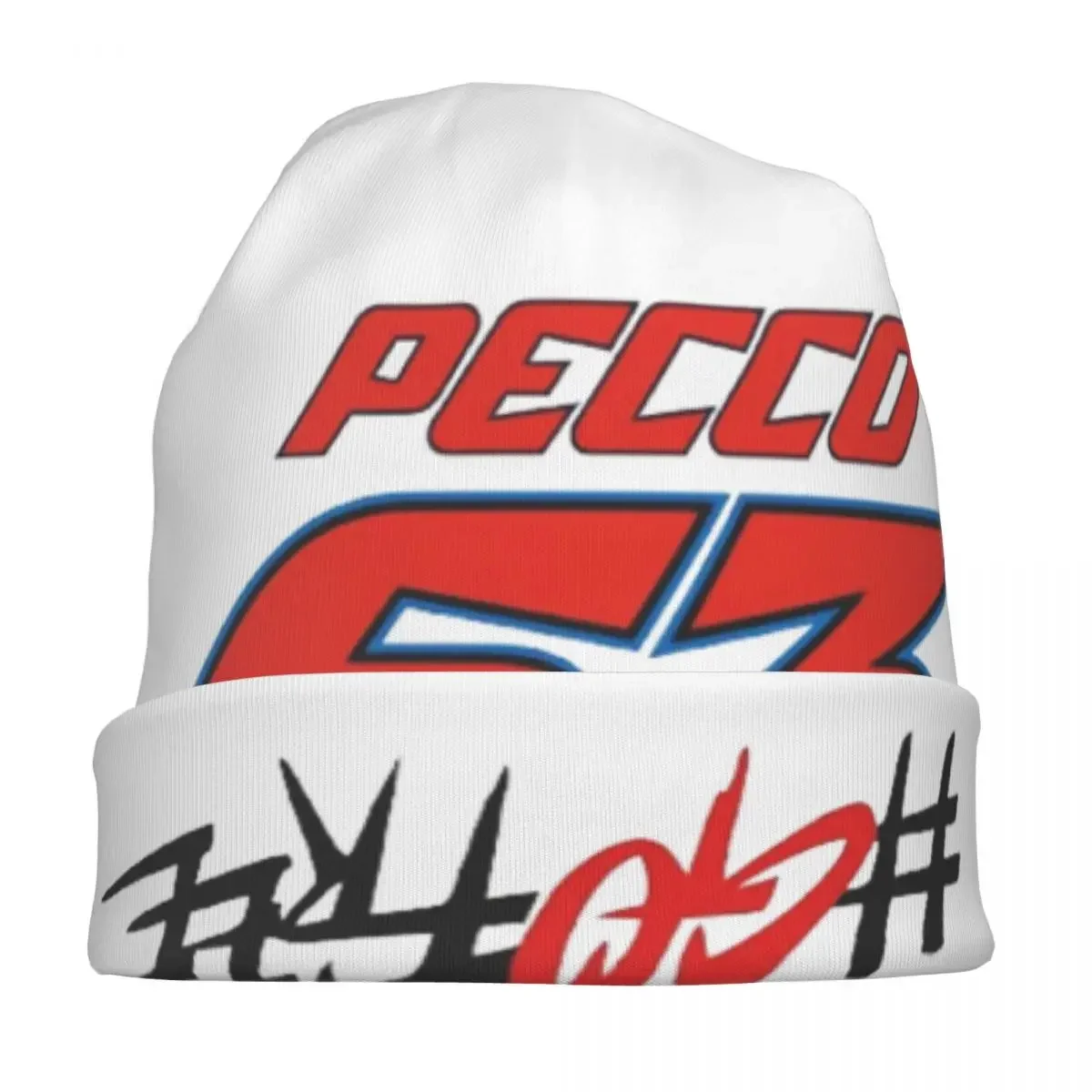 Pecco Bagnaia 63 Go Free قبعة محبوكة دافئة موضة بونيه قبعة الخريف الشتاء في الهواء الطلق قبعات حريمي للجنسين الكبار