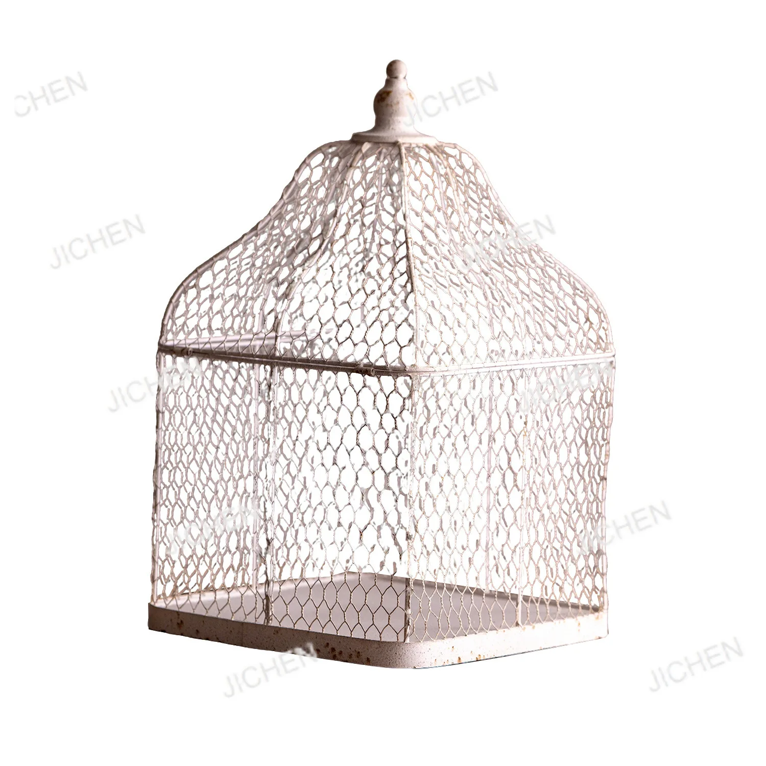 

Французские винтажные кованые железные настольные украшения в виде птичьей клетки, украшение для дома, птичья клетка, подсвечник, украшения для фотосъемки atmo