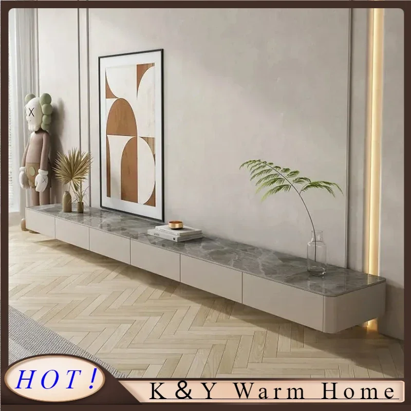 

Simple Living Room Tv Stand Luxury Wall Mounted Suspended Rock Panel Paint Cheap Tables Couch Salones Muebles Storage Furniture