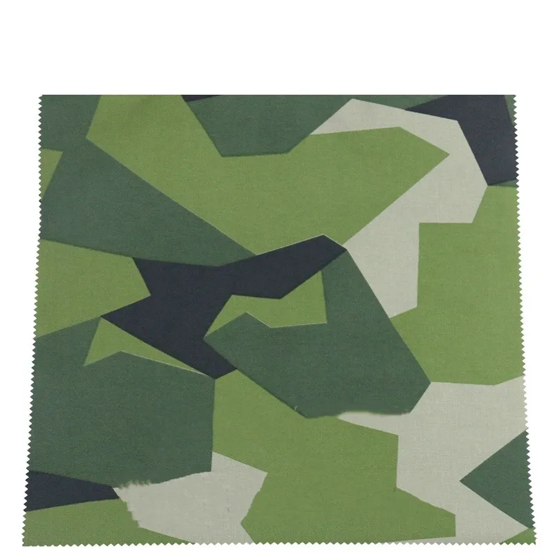 Swedish M90 Camouflage Fabric 500D Nylon Sweden Green Desert Geometric Camo Cloth Waterproof Military Garment DIY