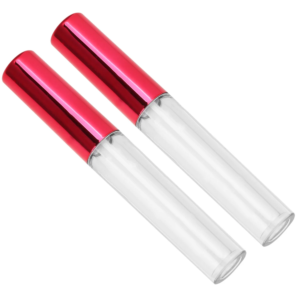 10 قطعة أنبوب تغليف أحمر الشفاه البلاستيكي الشفاف غطاء أحمر مانع للتسرب قابل لإعادة الاستخدام تخزين ملمع الشفاه المحمول للسفر #5