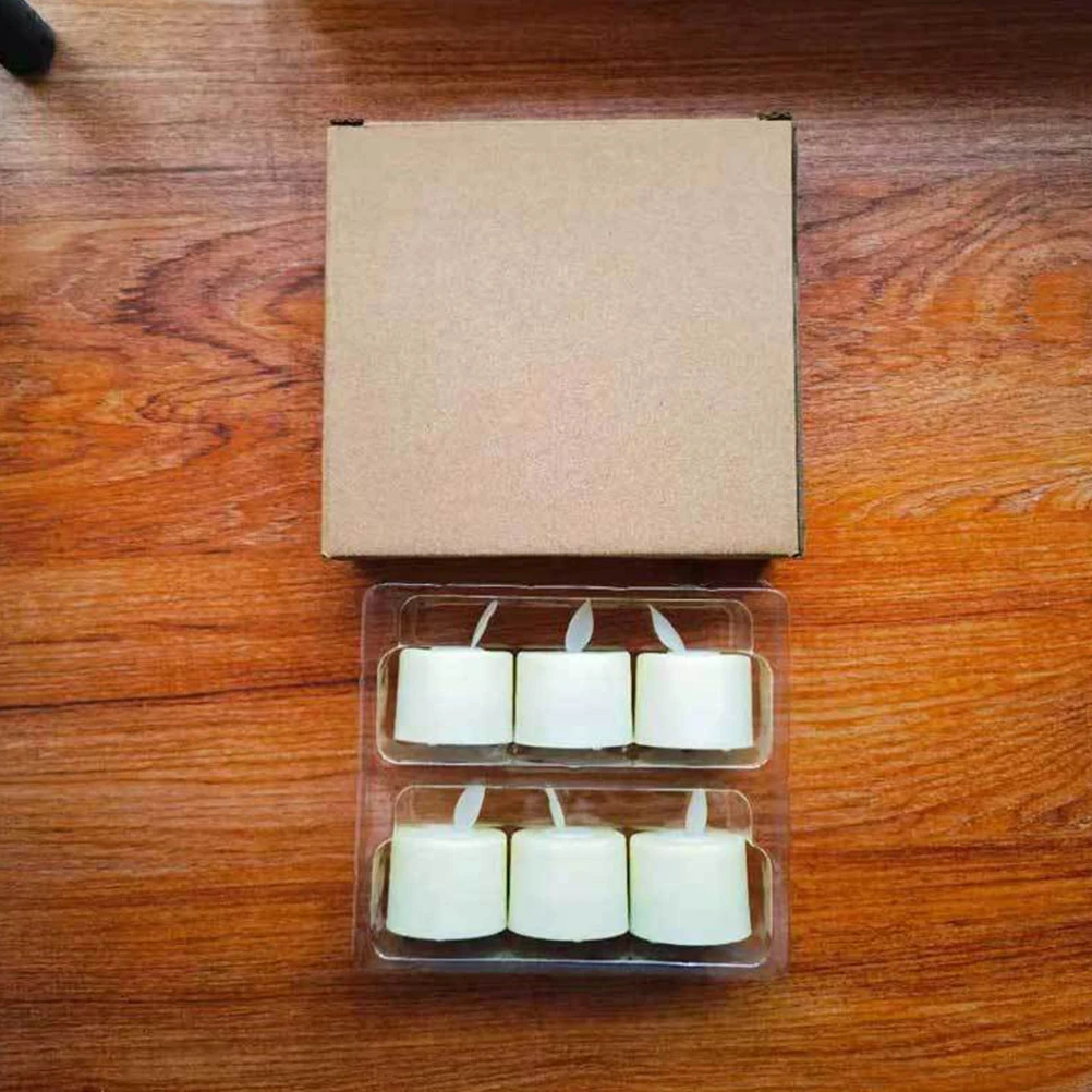 

6pcs Electronic LED Flameless Electric Light Decorative Simulation Lamp Small Desktop Ornament Powered