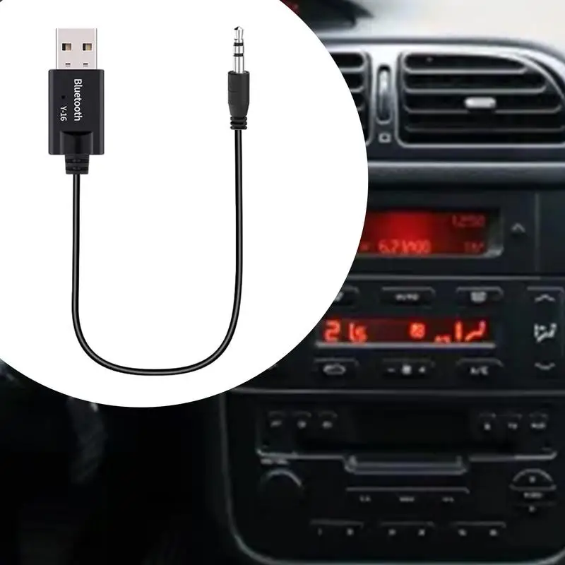 USB To Audio Jack Adapter 3.5mm Male AUX Audio Jack To USB Cable Adapter BT4.2 Plug And Play Hi-Fi Music Audio Car Stereo Jack