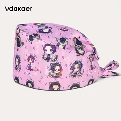 medical scrubs hat Cartoon Printing Pet Shop Lab Working Hat One Size scrub cap nurse Health service surgery cap