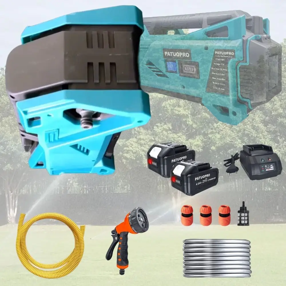 

PATUOPRO Cordless Electric Water Pump 10M Hose Watering Machine Multifunction Garden Cleaning Power Tool For Makita 18V Battery
