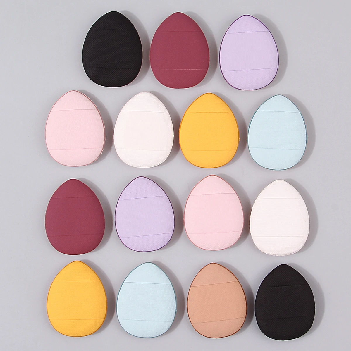 15 STKS Draagbare kleur mengen make-up poederdons, zachte luchtkussen duim concealer poederdons, geen poeder steken make-up tool