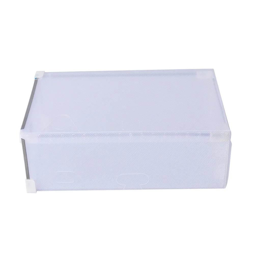

6pcs Translucent Drawer Shoe Storage Boxes Waterproof Dustproof Organizer For Shoes Belts Scarves Cosmetics Space Saving Closet