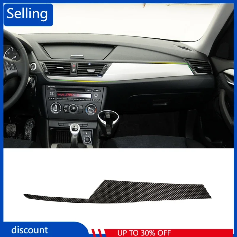 

For BMW X1 E84 2011-2015 Car Interior Real Carbon Fiber Center Console Decoration Panel Frame Cover Trim Accessories fast ship