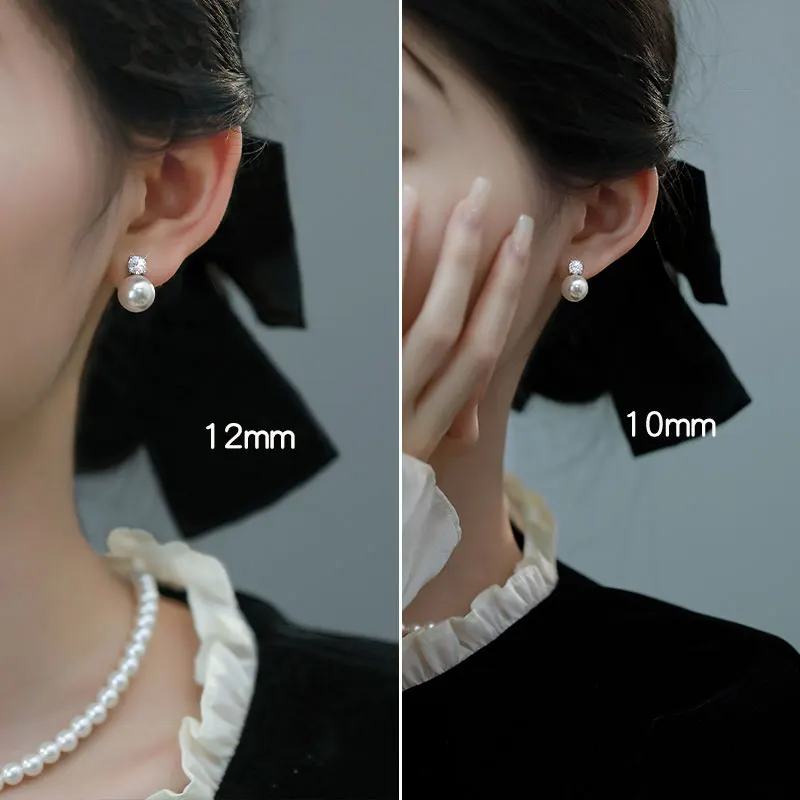Neue Mode Elegante Shell Perle Ohrringe Für Frauen mit 5A Zirkonia Ohrring Schmuck Weibliche Zubehör Mutter Tag Geschenke – Detail 7
