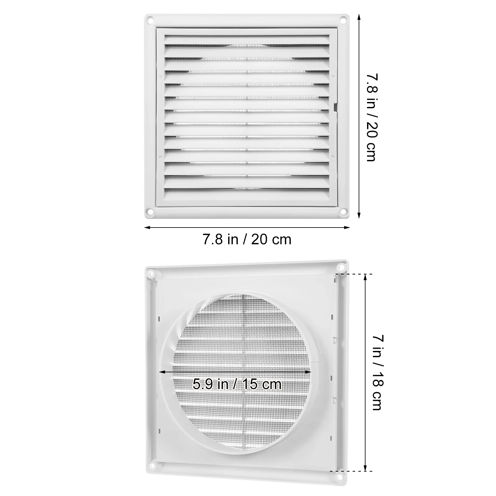 Penutup Panggangan Ventilasi AC Dipasang Di Dinding Lubang AC Saringan Jaring Halus Persegi