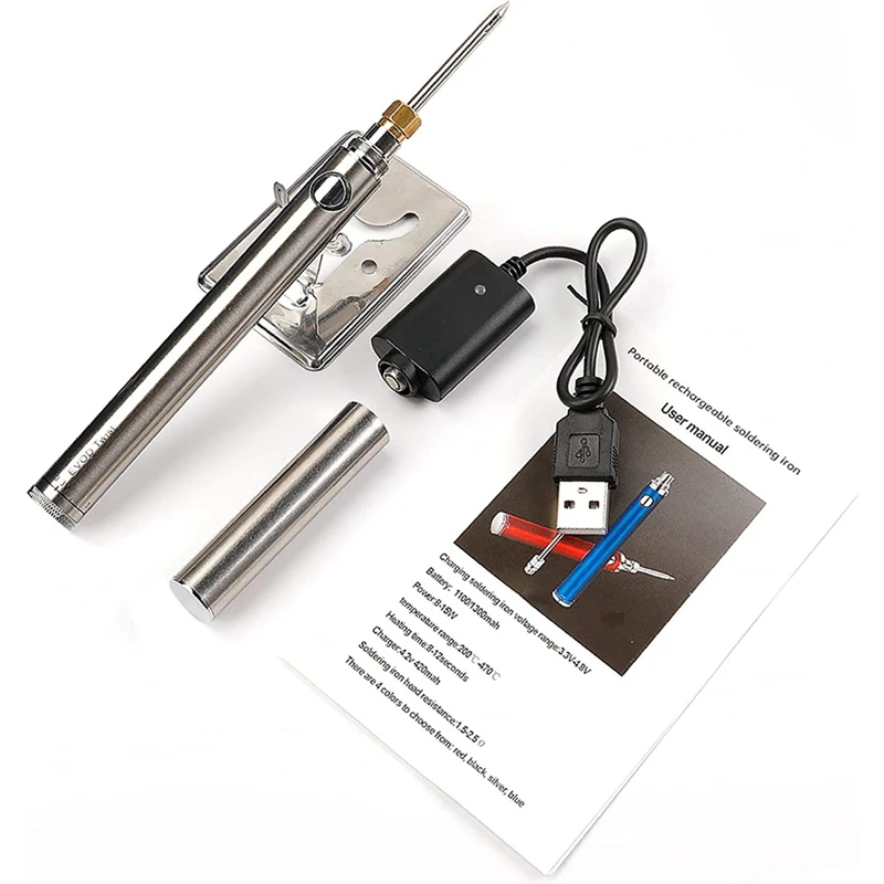เครื่องเชื่อมเหล็กไร้สายแบบพกพา USB ชาร์จไฟได้เครื่องเชื่อมเหล็กบัดกรีแบตเตอรี่ขับเคลื่อนชาร์จไร้สายอุปกรณ์ช่างเชื่อม