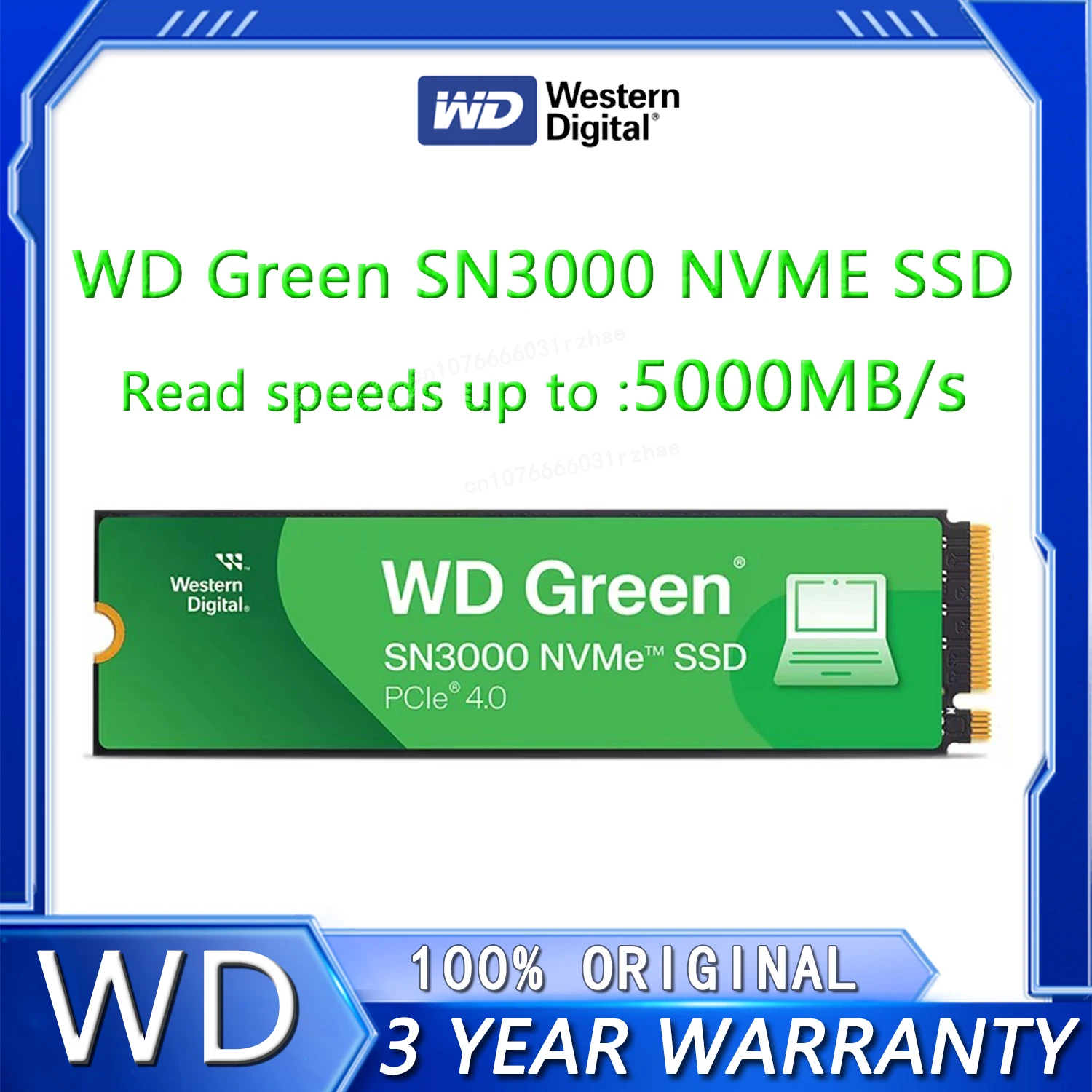 Western Digital SN3000 WD Green NVMe M.2 SSD 500GB/1TB/2TB PCIe 