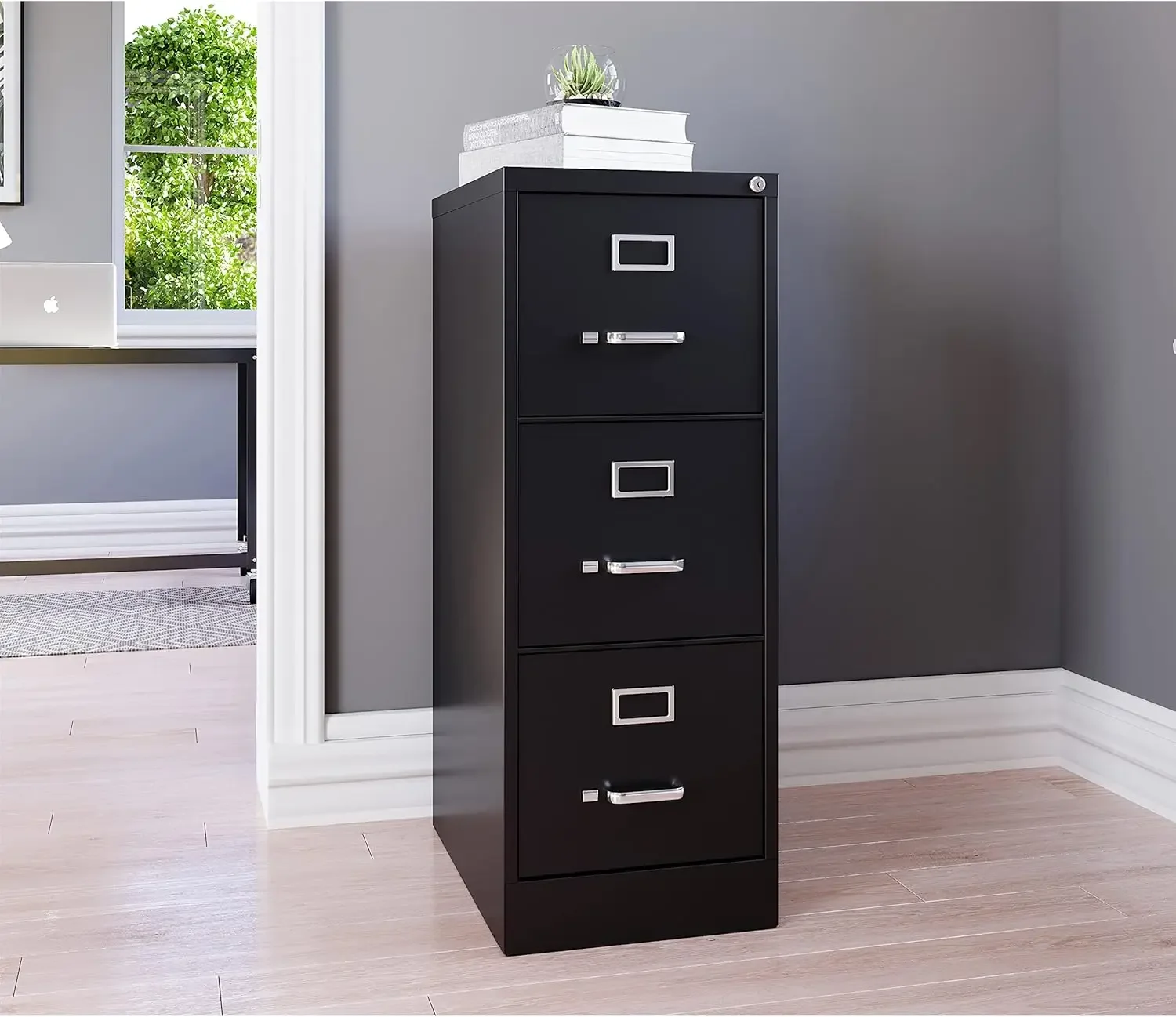 Lorell Fortress Commercial File Cabinet, Black