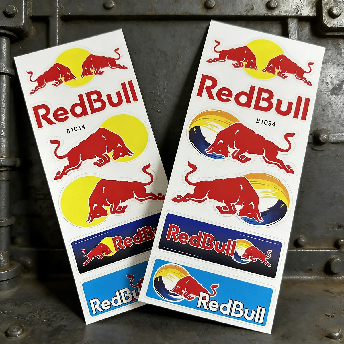 

2PCS Reflective Red Bull ATV Decal Motorcycle Tank UTV Bike Helmet Logo Sticker