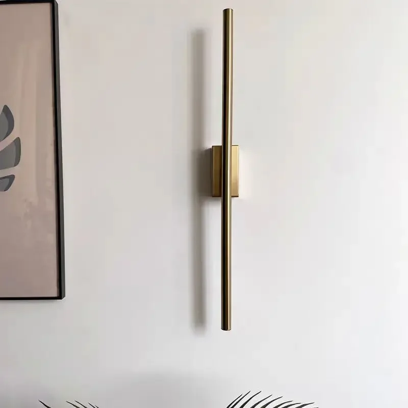 Lámpara de pared minimalista de línea larga, dormitorio moderno y sencillo, mesita de noche, pasillo, sala de estar, lámpara de entrada