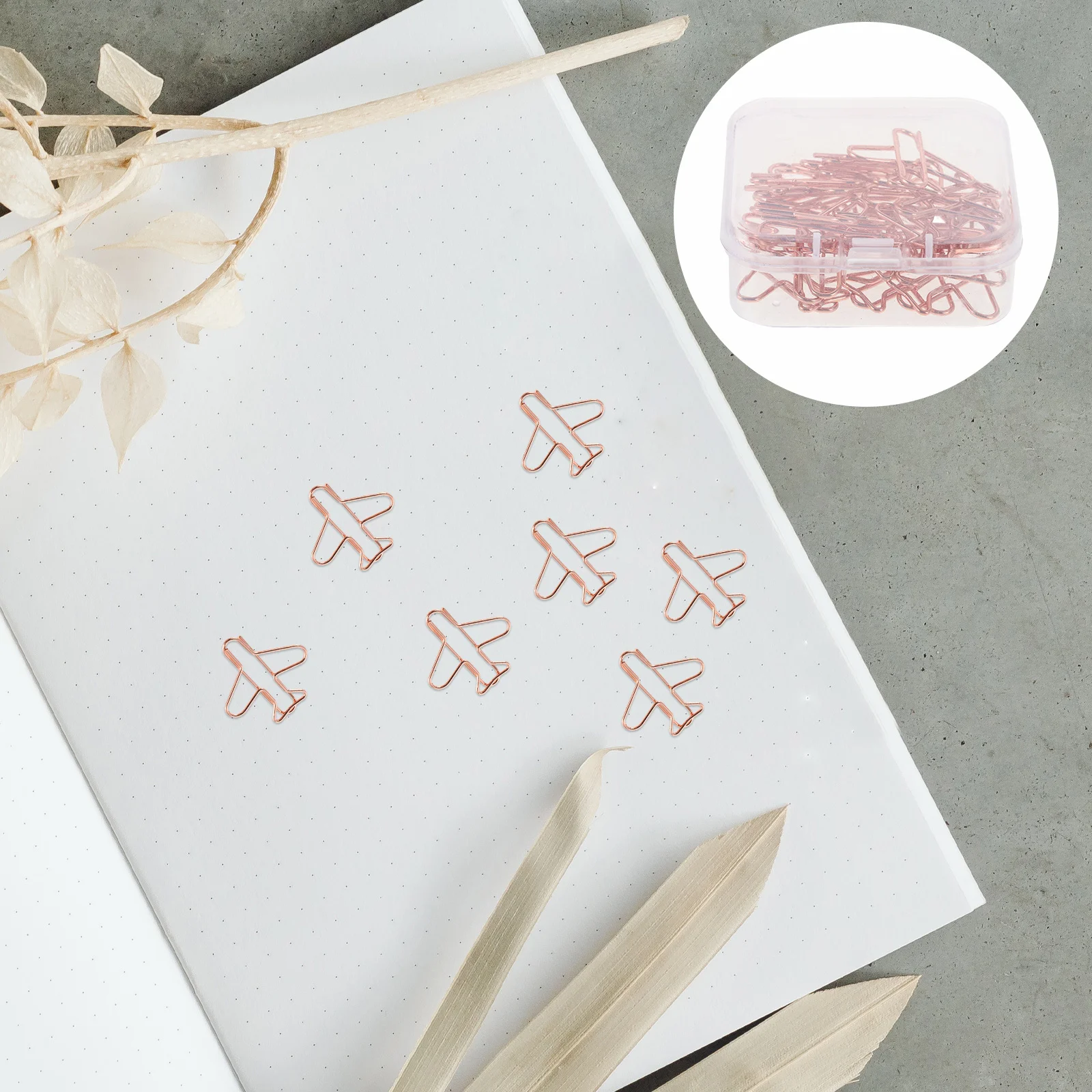 20pcs Airplane Shaped Creative Metal Paper Clips Cute Bookmarks Page Holders For School Office Planner Decorative Stationery