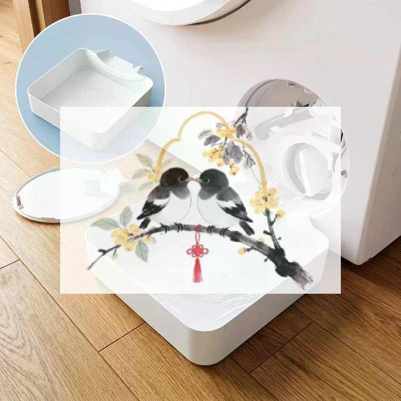 Washing Machine Drainage Tray 3D Printing Drain Funnel Drip Tray For Cleaning Lint Filters Water Catch Tray Stops Floor Spills