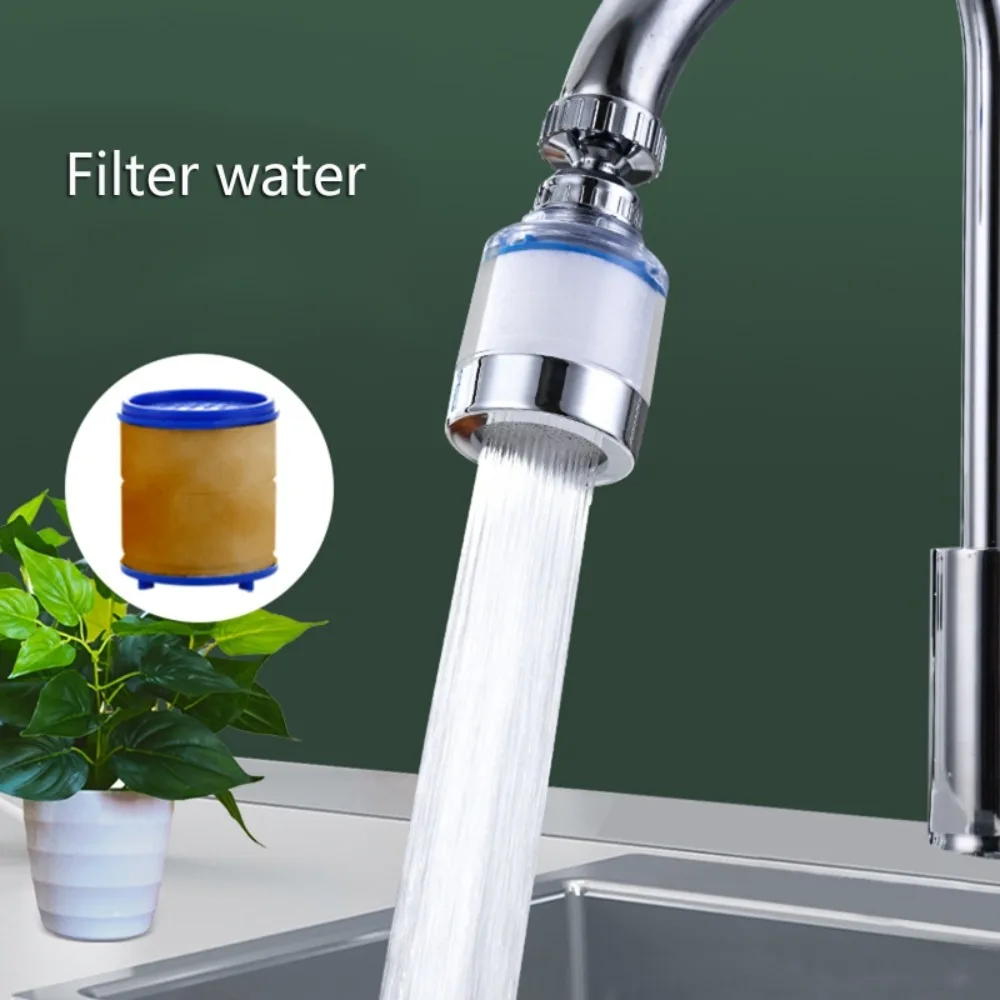 360°Rotating Rotatable Sprayer Booster Soften Filtered Faucet Water Filter Bath Purifier Showers Head Tap Bubbler