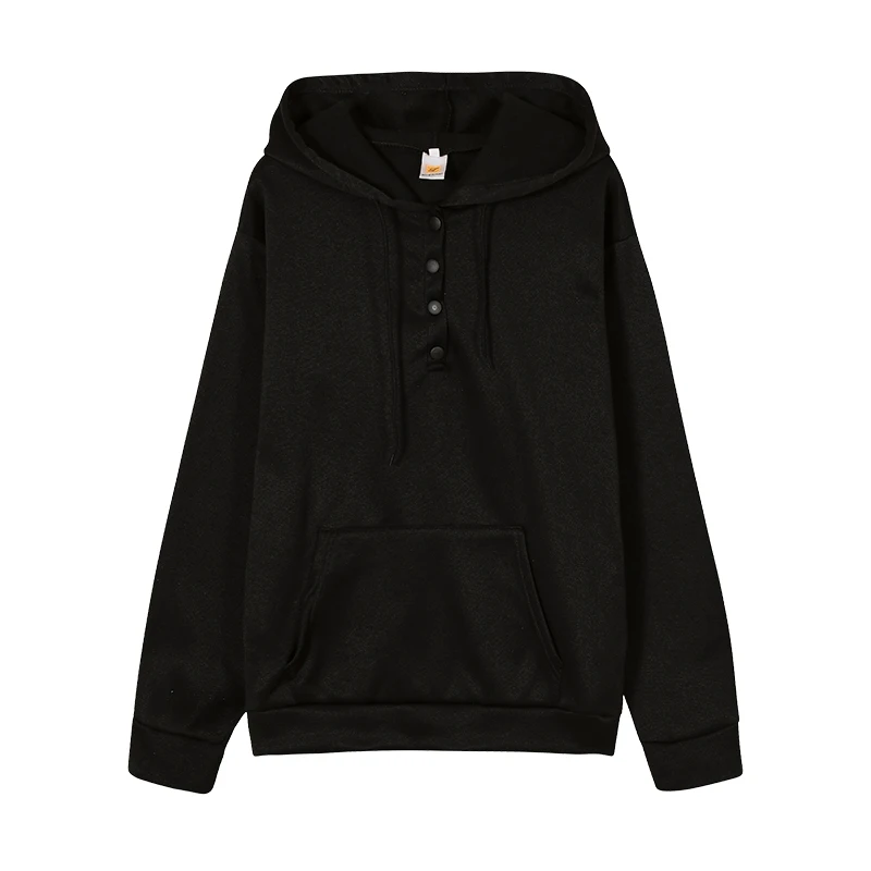 Europäischer und N Damen-Kapuzenpullover mit langen Ärmeln, lockerer, lässiger Kapuze und Kordelzug – Detail 16