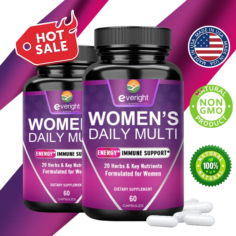 

Мультивитамин для женщин: поддерживает суставы, кожу, ногти с магнием, биотином, кальций, цинк, селен.