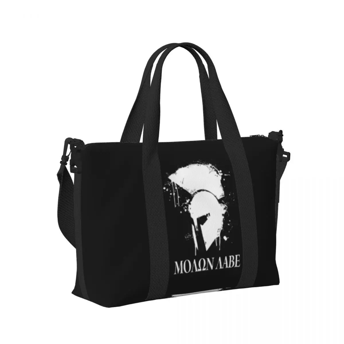 

Spartan Molon Labe Sparta Beach Travel Bag Large Capacity Tote Bags for Gym Sport Women Shopping Duffle Shoulder Bag