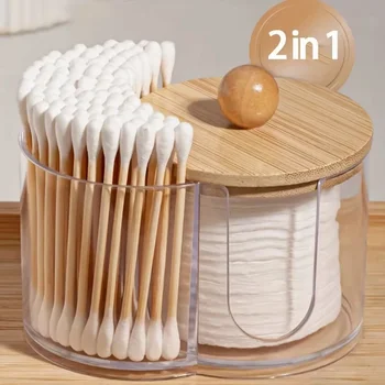 Dual Compartment Cotton Organizer (Clear Storage Box) 1