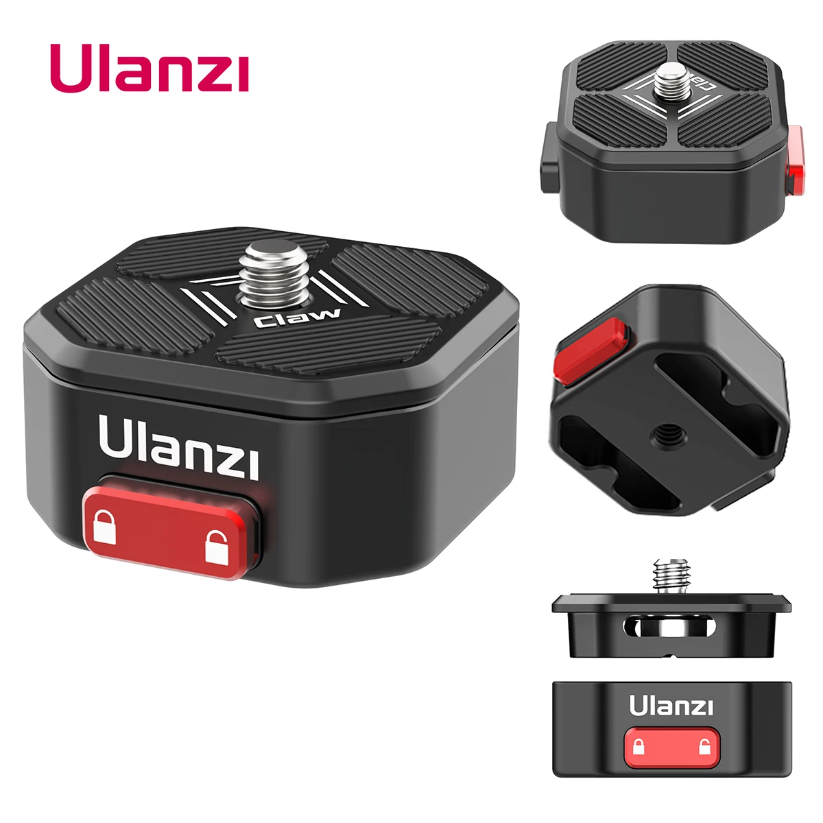 Ulanzi 1905 Claw Quick Release System Plate Clamp Mount for DSLR Gopro Action Camera Tripod Adapter Plate Board Accessories