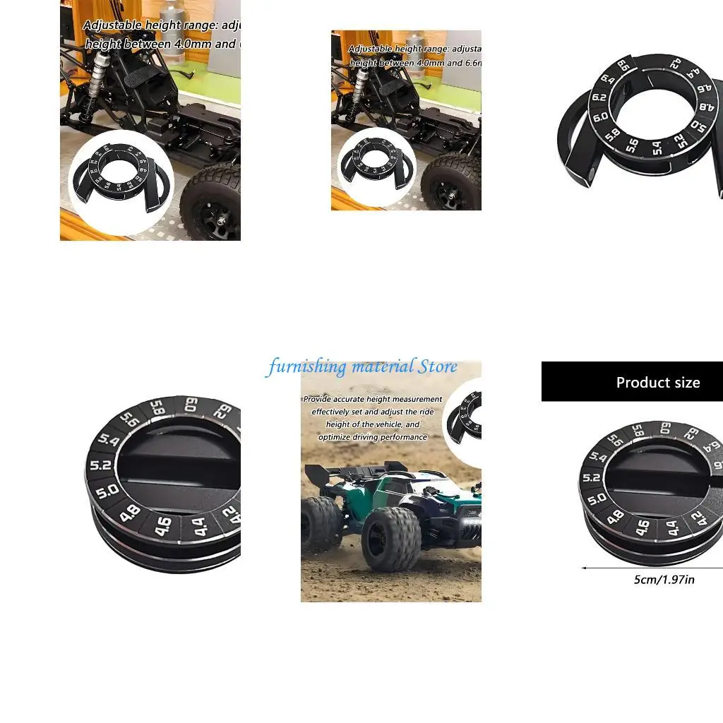 

Y5GD Delicate Aluminum Metal Ride Height Calibration Tool for 1/10 Scale Operating device Car Maintenance