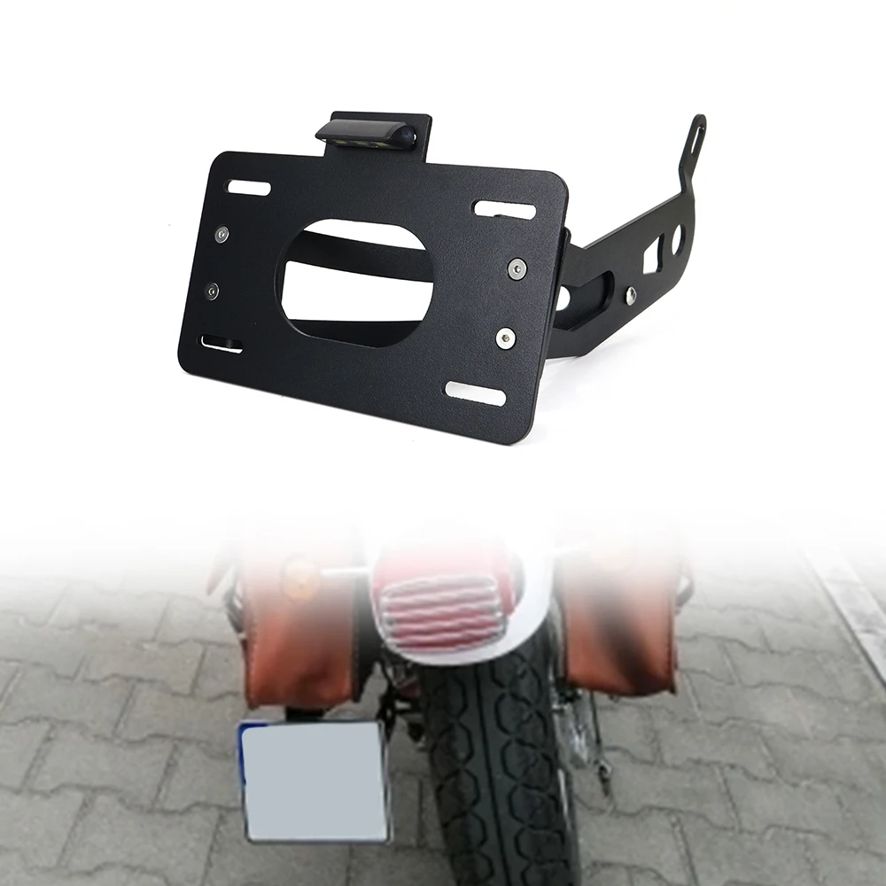 Pasuje do YAMAHA XV 535 Virago XV 1100 Virago, uchwyt tablicy rejestracyjnej montowany z boku, eliminator błotnika bocznego, uchwyt tablicy rejestracyjnej boczny.