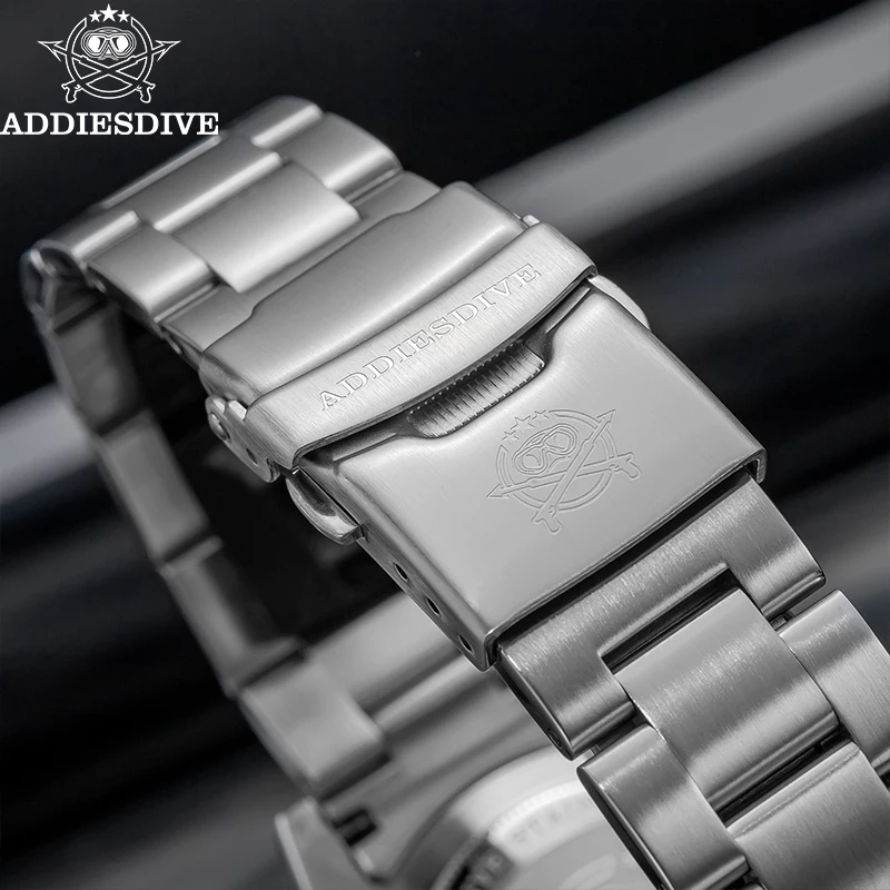 ADDIESDIVE Man Watch 39mm Ceramic Bezel Bubble Mirror Glass Waterproof 20Bar Diving Wristwatch BGW9 Luminous Quartz Watches