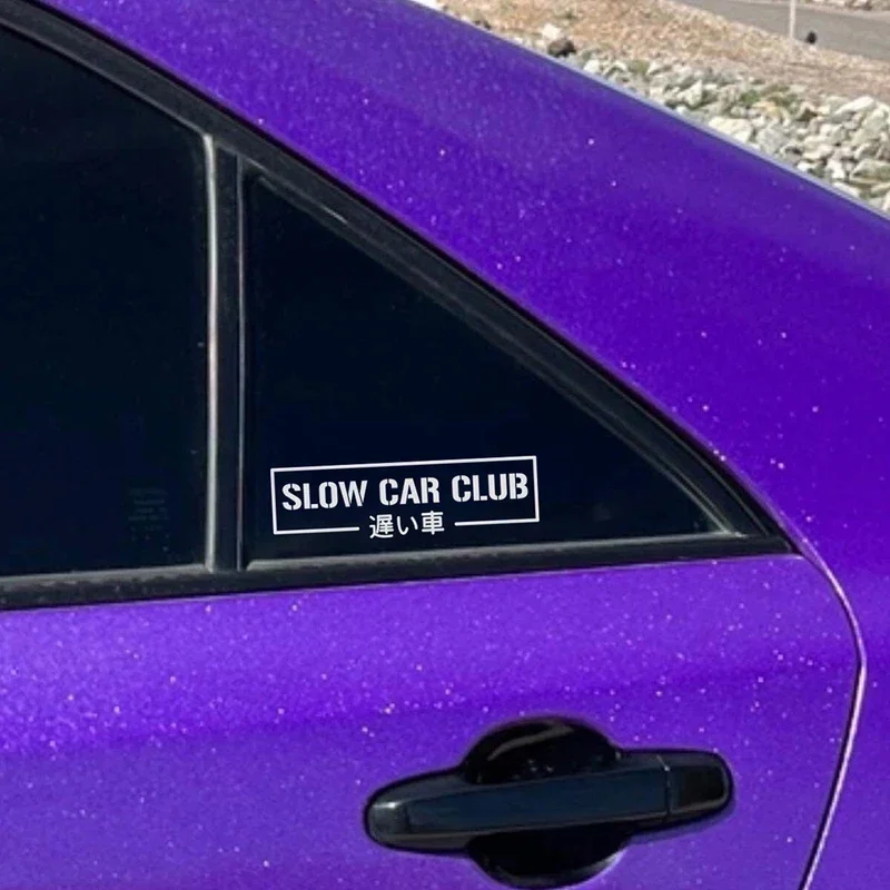Slow Car Club JDM Vinyl Decal Japanese Kanji Die Cut Stickers For Window Bumper Car Decor