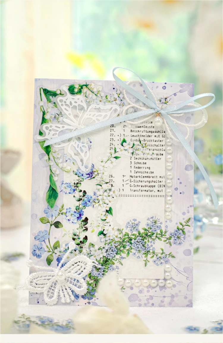Journal GO 30 Stück Blumenzweig-Traum-Aufkleber-Kollektion für Geschenkkarten, Bastelarbeiten, Dekoration, Journaling, Scrapbook, DIY-Aufkleber – Detail 7