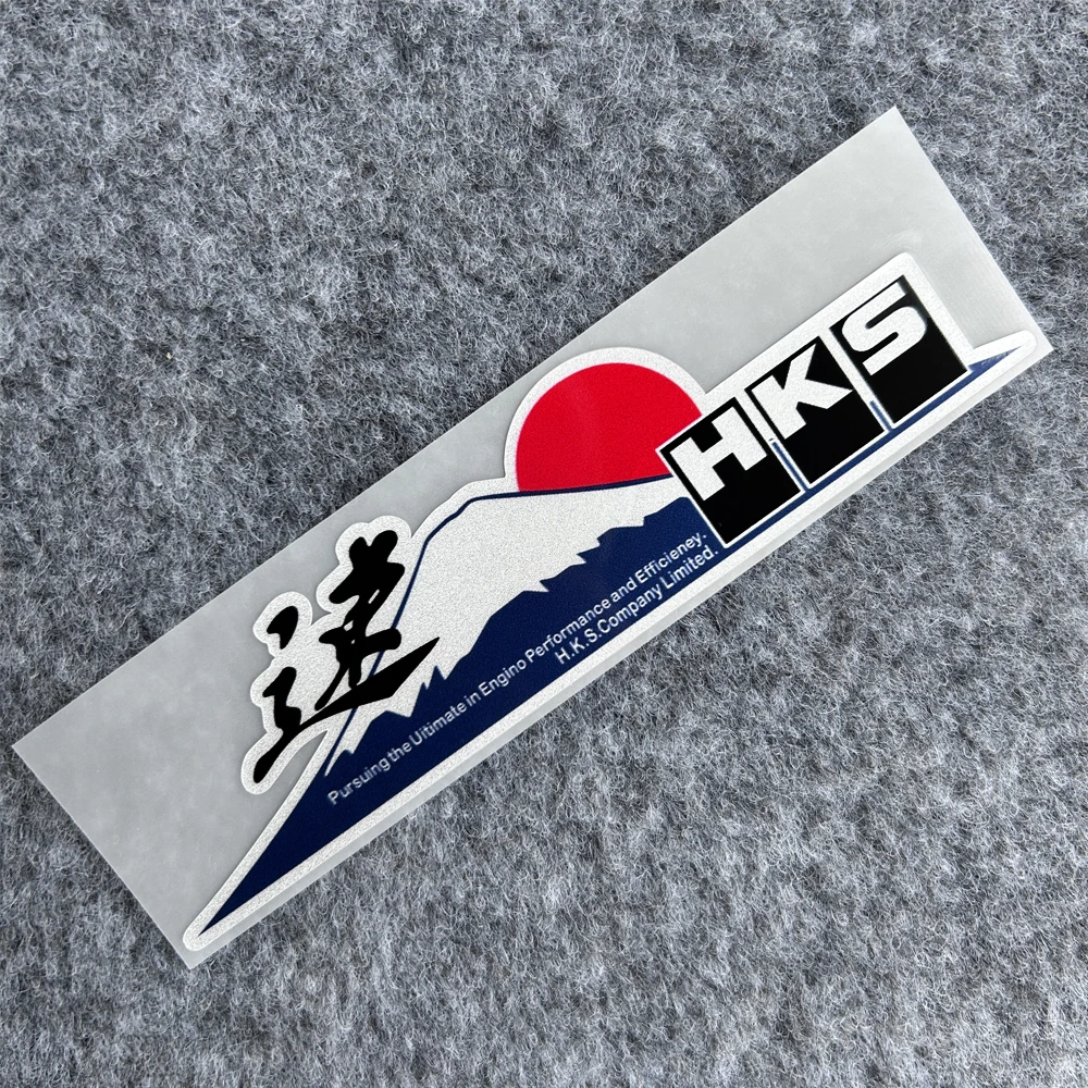 JDM HKS Japan Fuji Mountain Reflective Car Stickers Decoration Motorcycle Scooter Auto Body Window Windshield Bumper Decals