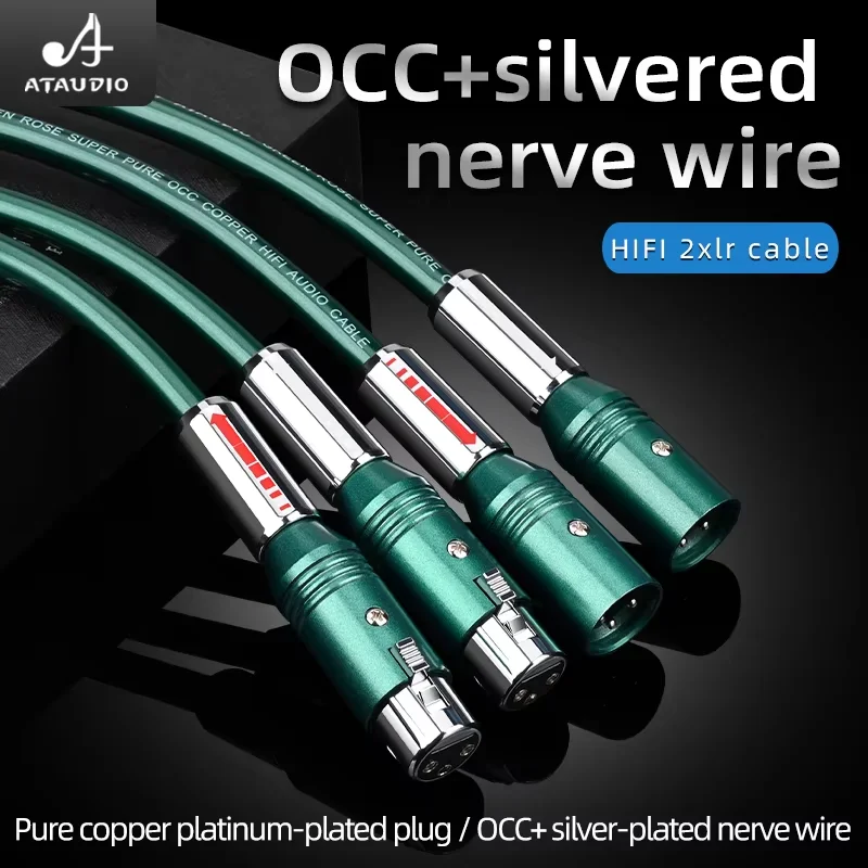 HIFI XLR Audio Cable High Purity OCC Female to Male XLR Balanced CD Power Amplifier Audio Interconnect Cables