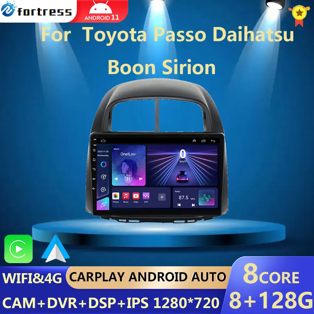 carplay For Toyota Passo Daihatsu Boon Sirion Subaru Justy Perodua Myvi Android Car Radio DSP Multimedia Player Stereo GPS 2din