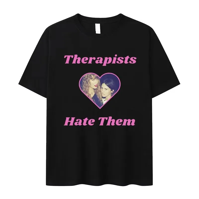 Therapists Hate Them Gracie Abrams Graphic T Shirt Men Summer Aesthetic Fashion T-shirts Casual High Quality Cotton T-shirt