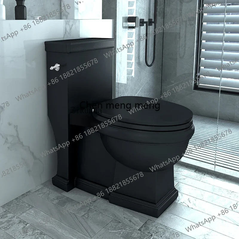 

Черный унитаз для ванной комнаты, бытовой супервировой интегрированный бесшумный унитаз
